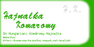 hajnalka komaromy business card