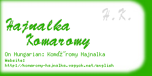 hajnalka komaromy business card